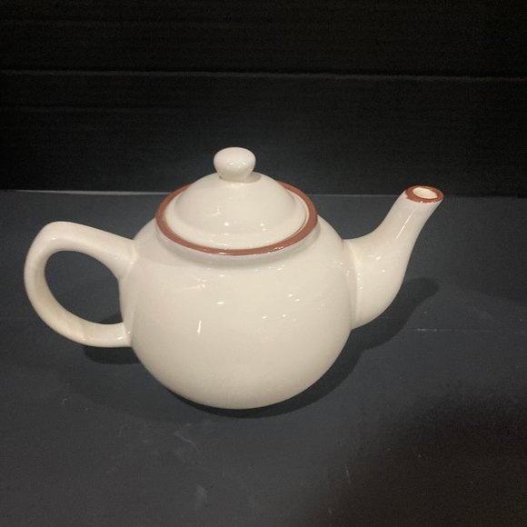 Terracotta Teapot Tea Pot with Chicken Rooster Polka Dots by Coastline Imports - Picture 4 of 9